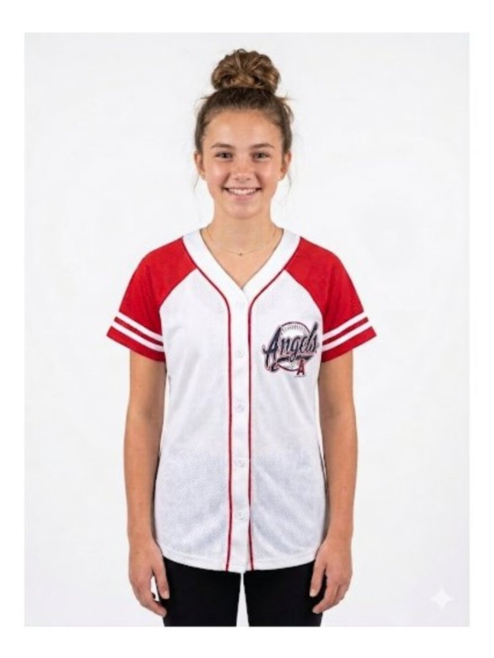 Los Angeles Angels Girl's Girls Jersey Shirt White 14/16 NWT